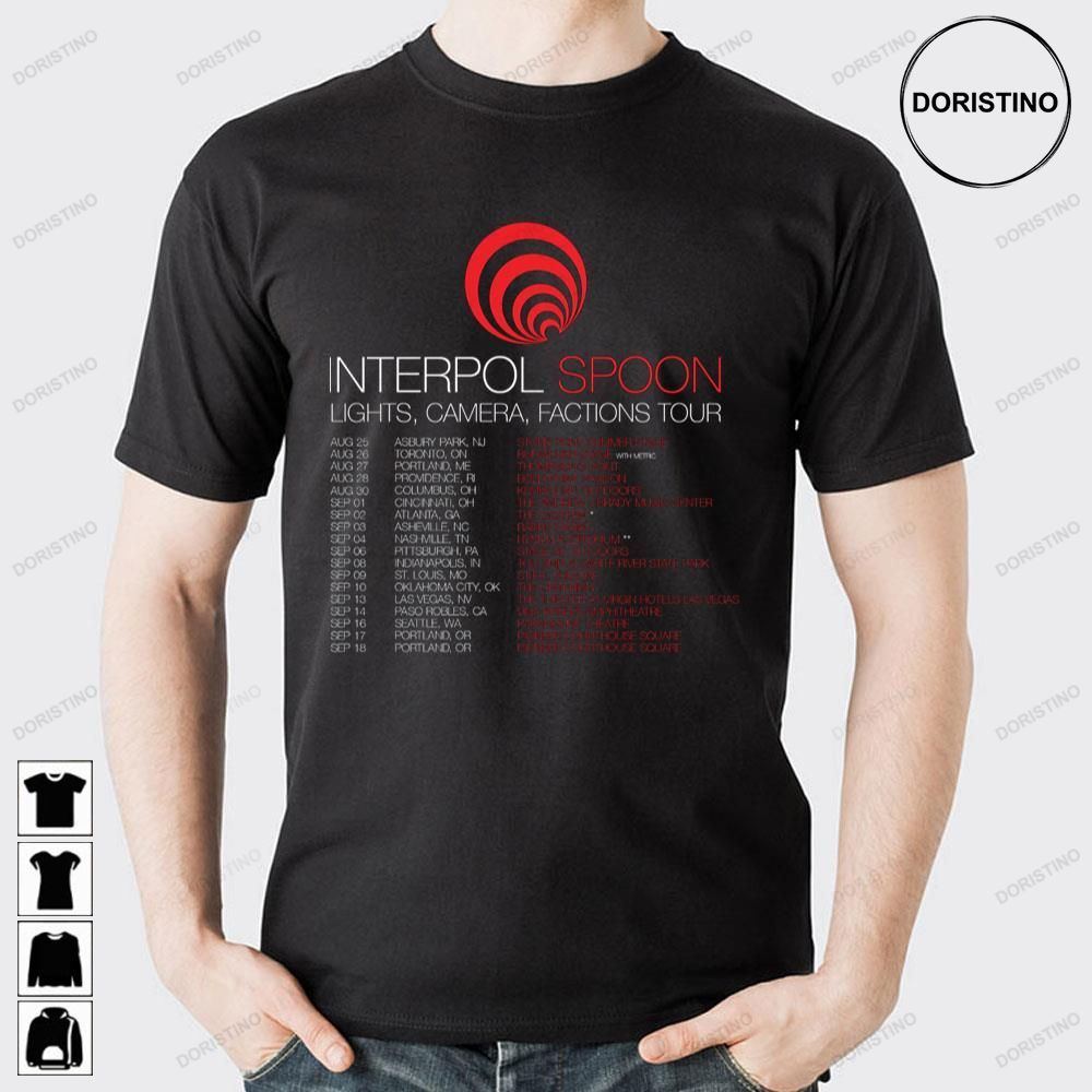 Interpo Spoon Lights Camera Factions Tour Limited Edition T-shirts