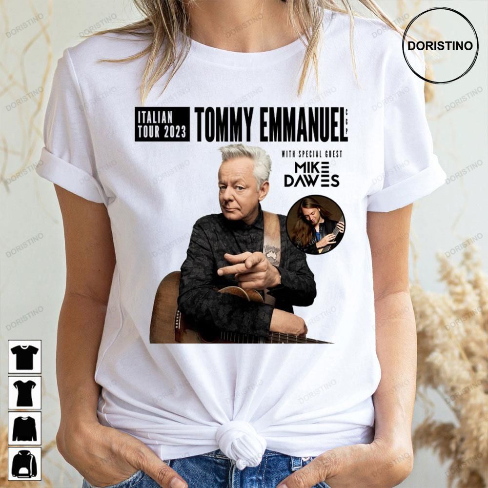 Italian Tour 2023 Tommy Emmanuel With Mike Dawes Awesome Shirts