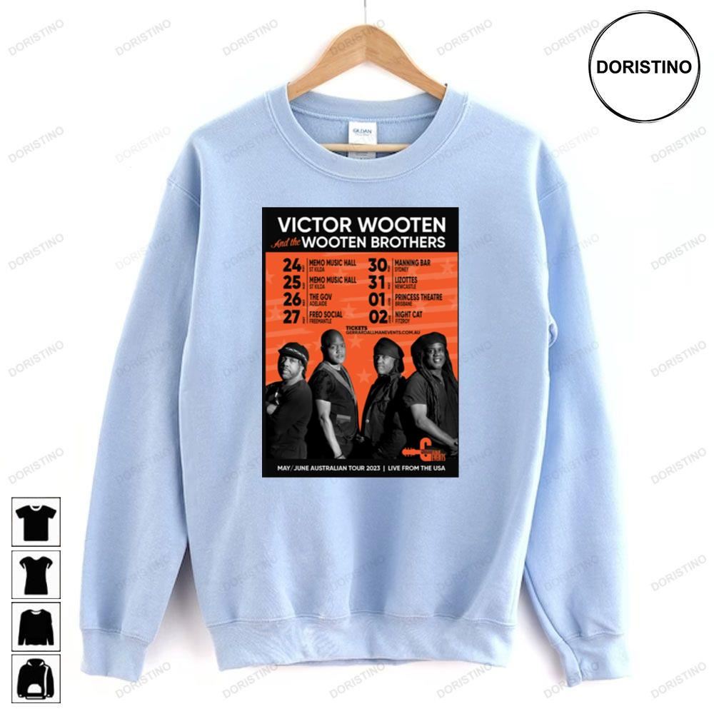 Victor Wooten Au 2023 Tour Limited Edition T-shirts