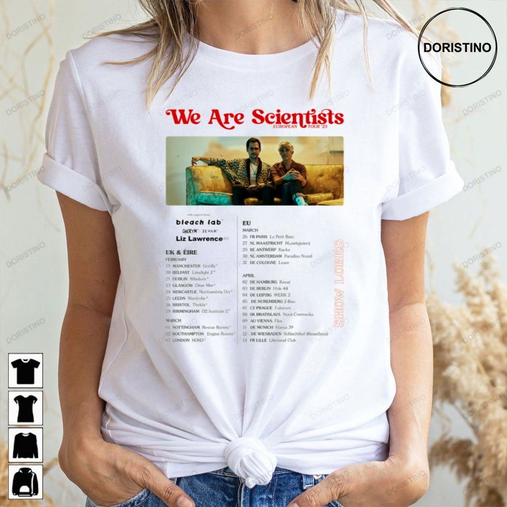 We Are Scientist 2023 Tour Dates Limited Edition T-shirts