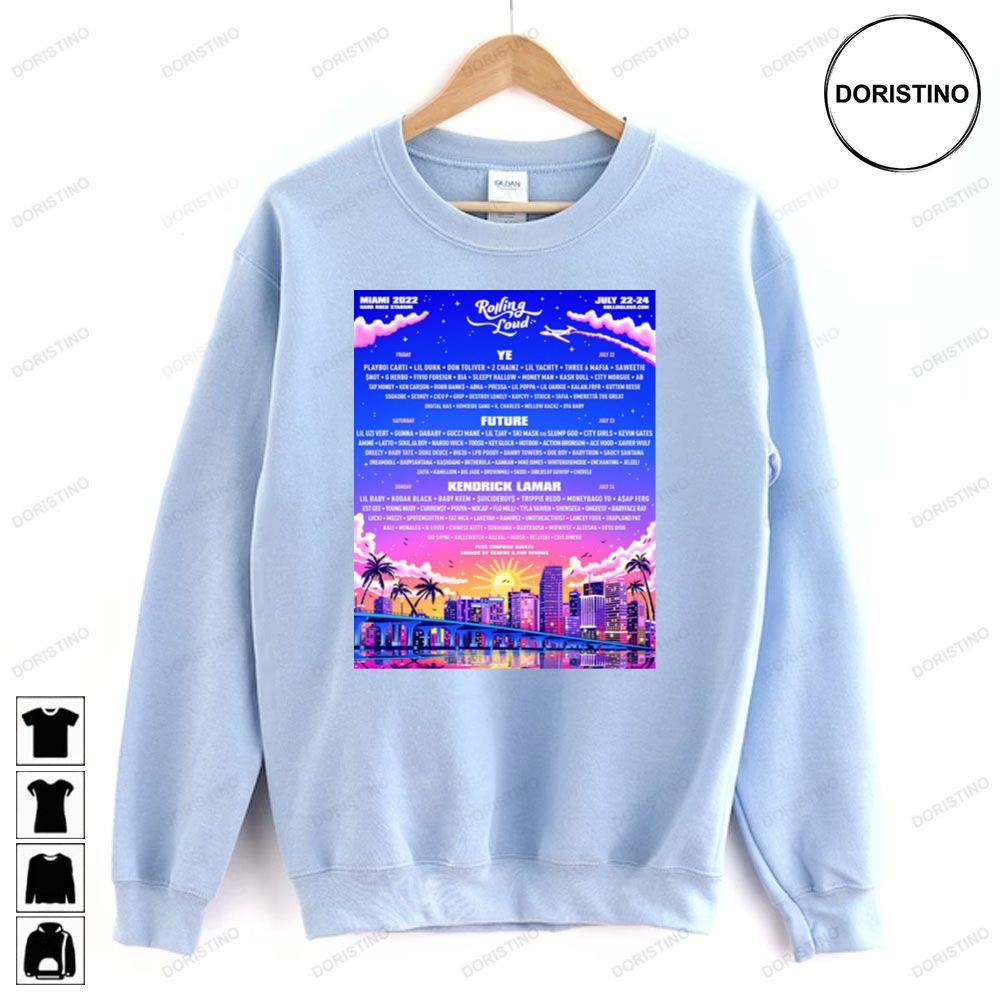 Ye Future Kendrick Lamar Rolling Loud Miami 2022 Limited Edition T-shirts