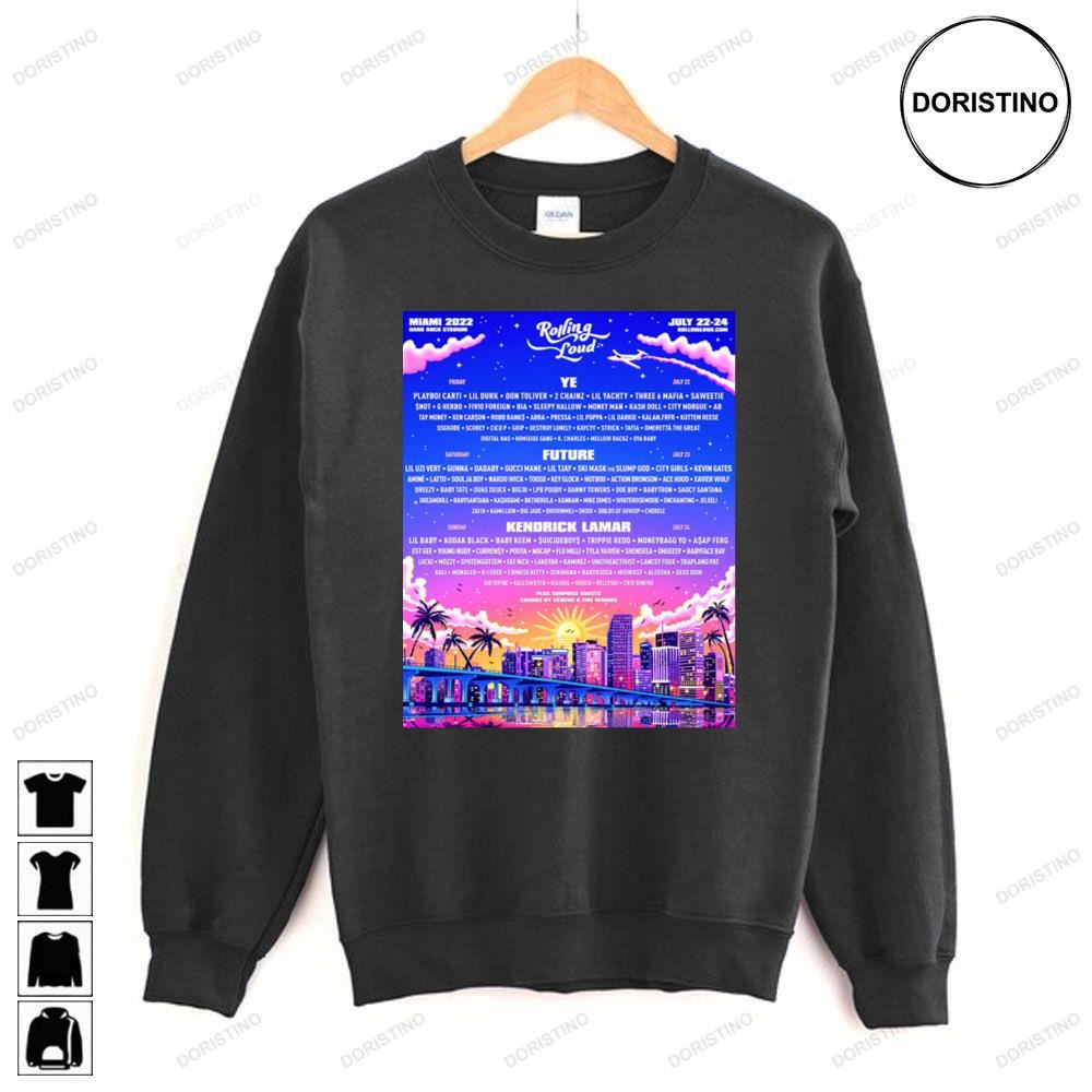 Ye Future Kendrick Lamar Rolling Loud Miami 2022 Limited Edition T