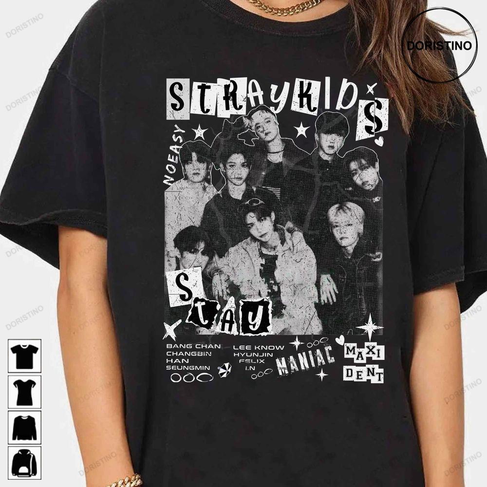 Vintage Stray Stray Tour Maniac Stray Stray Album Felix Hyunjin Bang Chan Awesome Shirts
