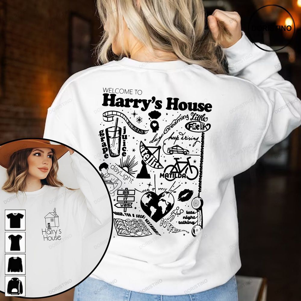 Welcome To Harrys House Track List 2023 Black Design As It Was Harrys House 2023 Harrys House Harry Lo Awesome Shirts