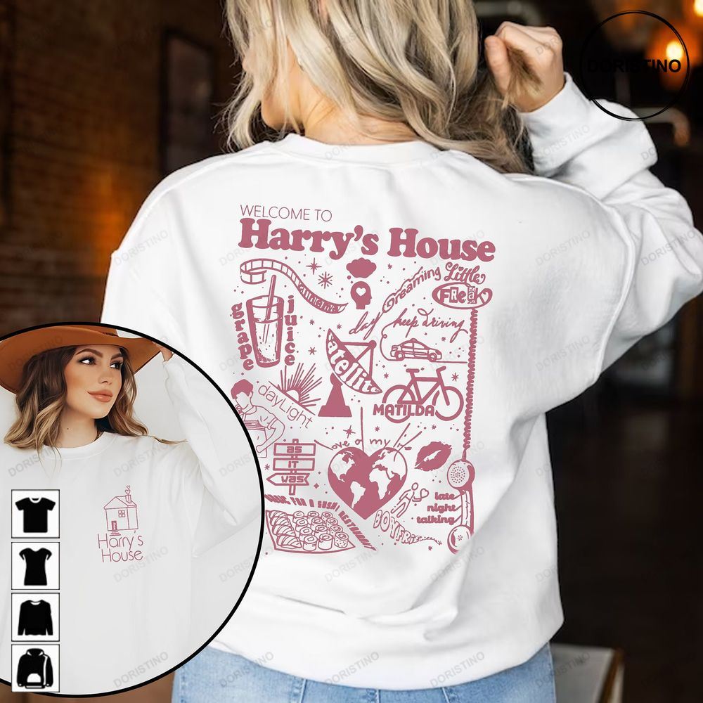 Welcome To Harry's House Track List 2023 Pink Design As It Was Harrys House 2023 Harrys House Harry Lo Awesome Shirts