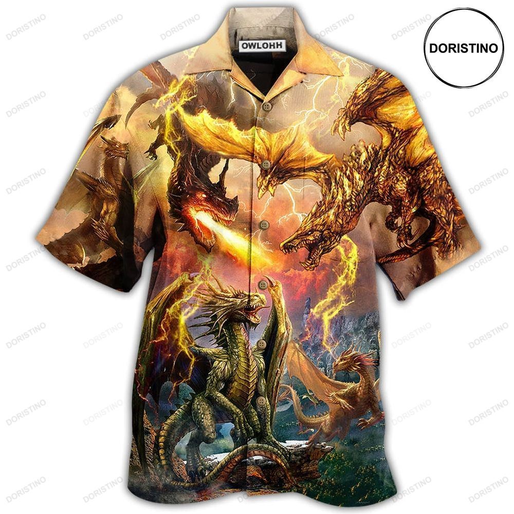 Dragon Fight To Defend The Territory Hawaiian Shirt