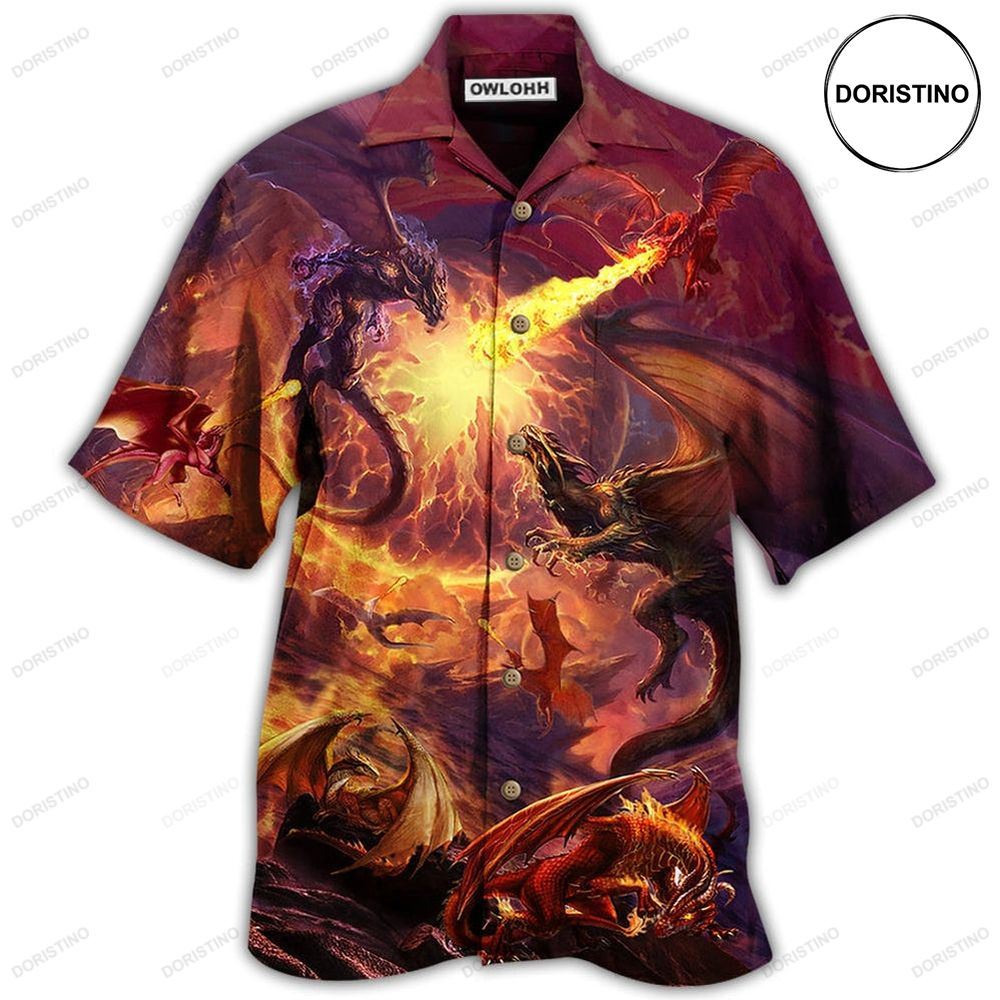 Dragon Fighting Togerther Love Life Limited Edition Hawaiian Shirt