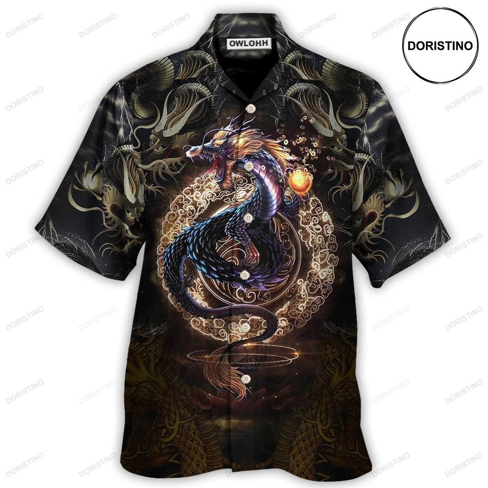 Dragon Golden Japanese Dragon Limited Edition Hawaiian Shirt