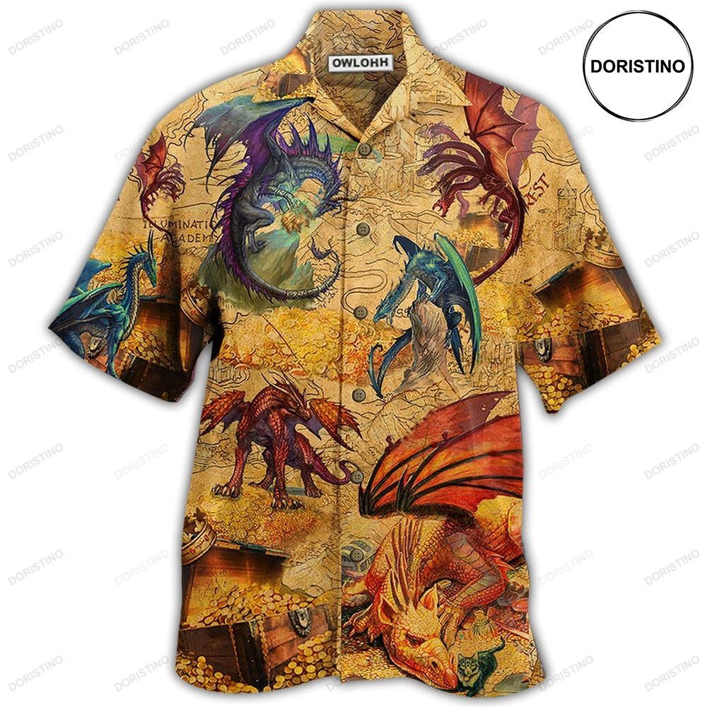 Dragon Love Gold Amazing Hawaiian Shirt