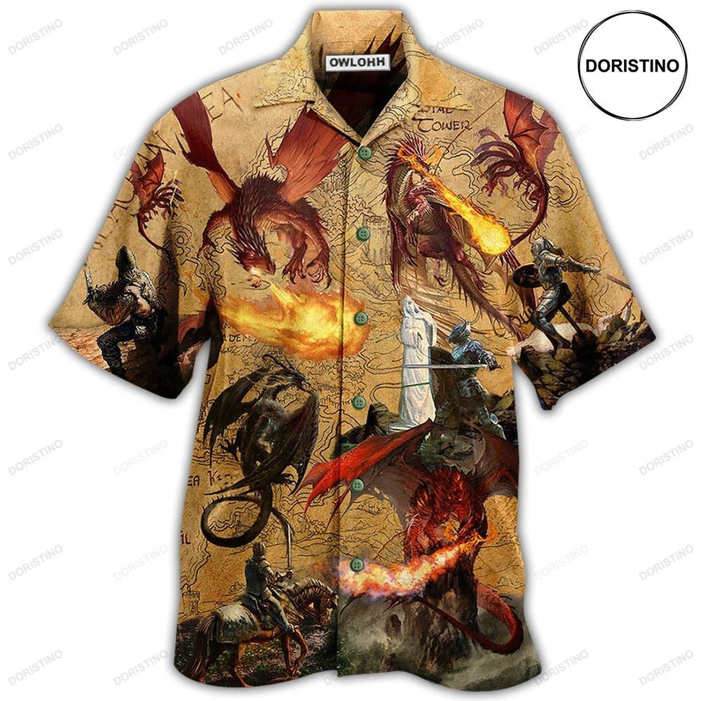 Dragon Love Life Fighting The Knights Hawaiian Shirt