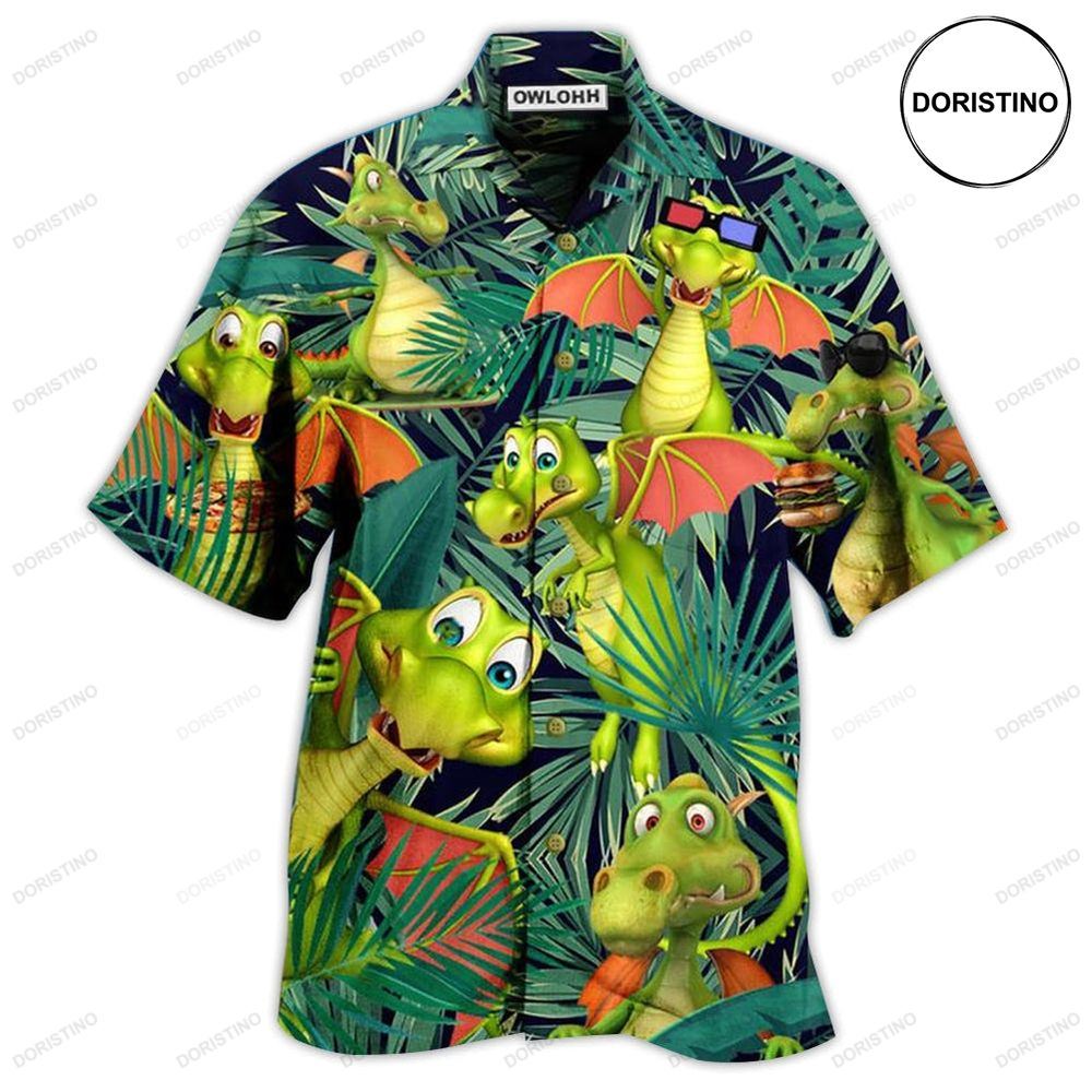 Dragon Love Summer So Funny Awesome Hawaiian Shirt