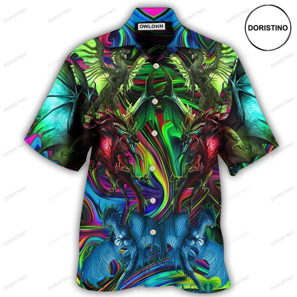 Dragon Lover Colorful Awesome Hawaiian Shirt