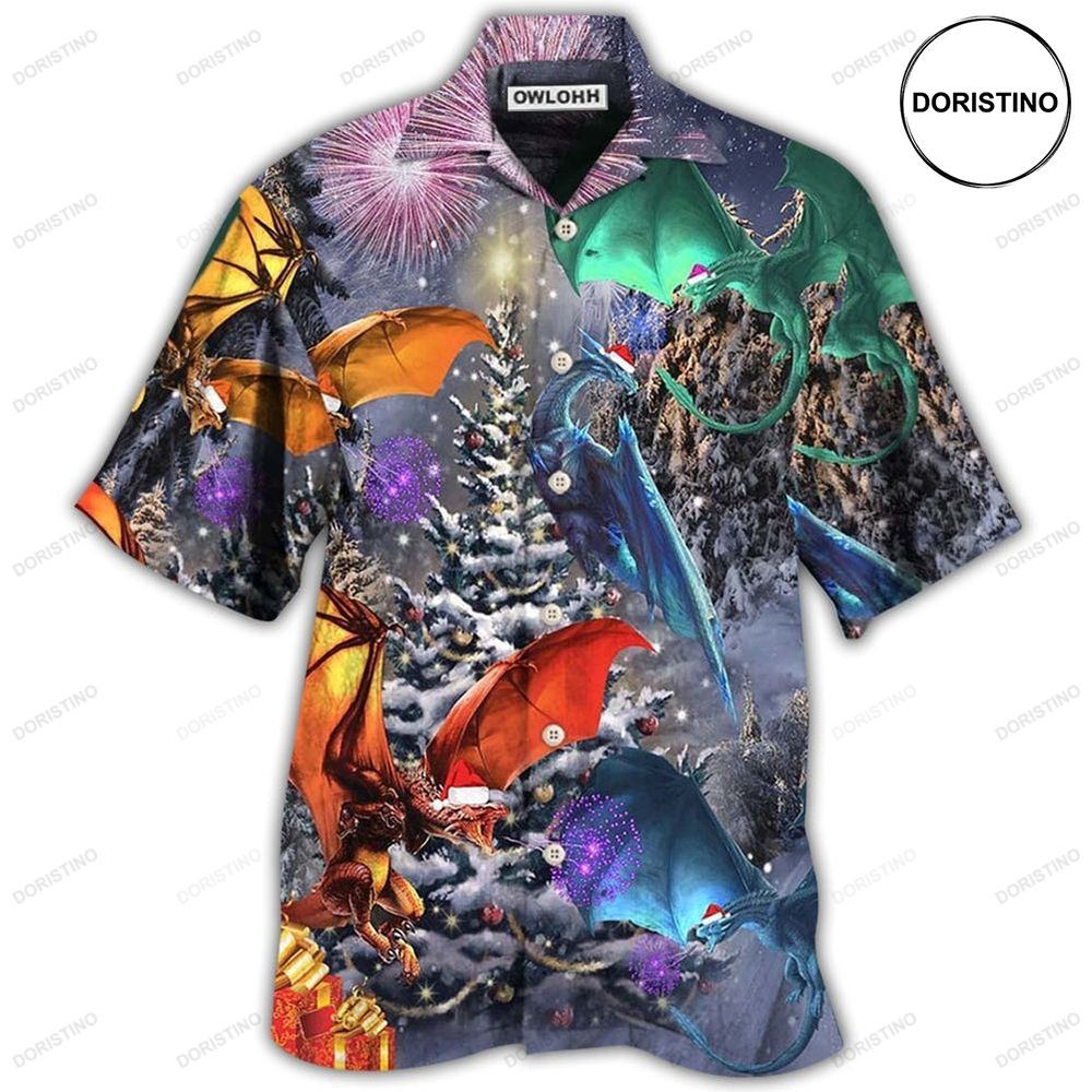 Dragon Merry Xmas Love Life Love Winter Limited Edition Hawaiian Shirt