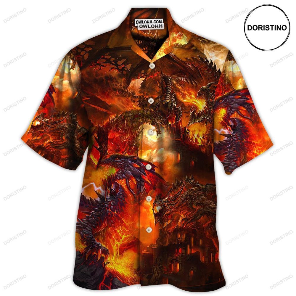 Dragon Red Hawaiian Shirt