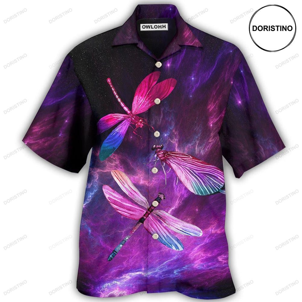 Dragonfly Purple Love Sky Limited Edition Hawaiian Shirt