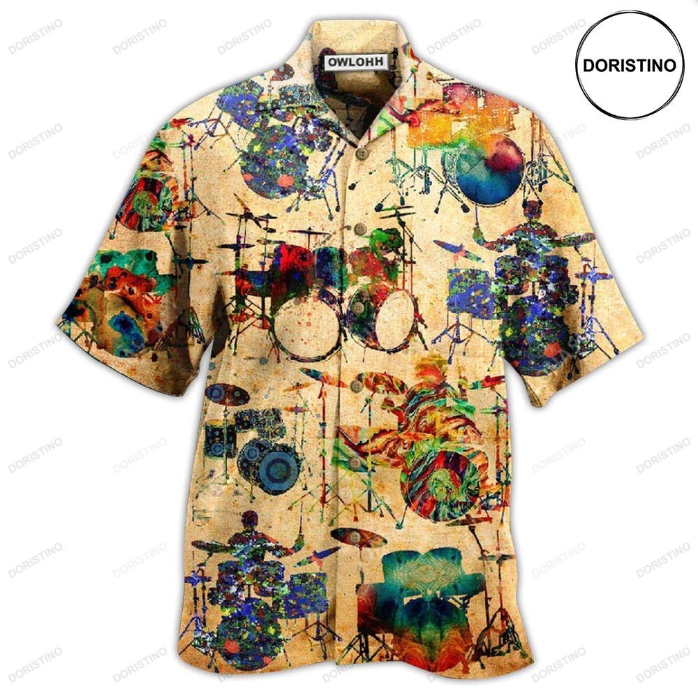 Drum Music Colorful Vintage Limited Edition Hawaiian Shirt