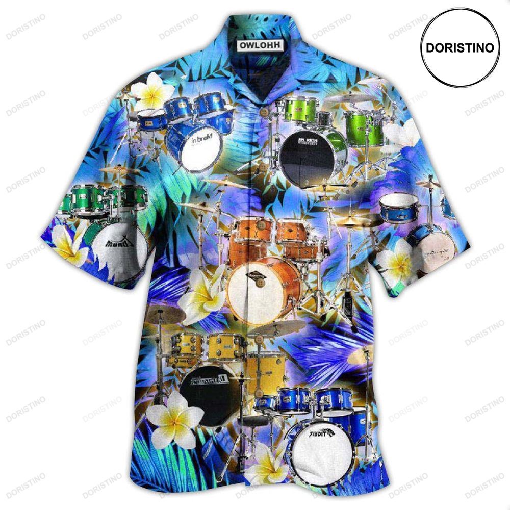 Drum Music Is Better With Drums And Plumerias Awesome Hawaiian Shirt