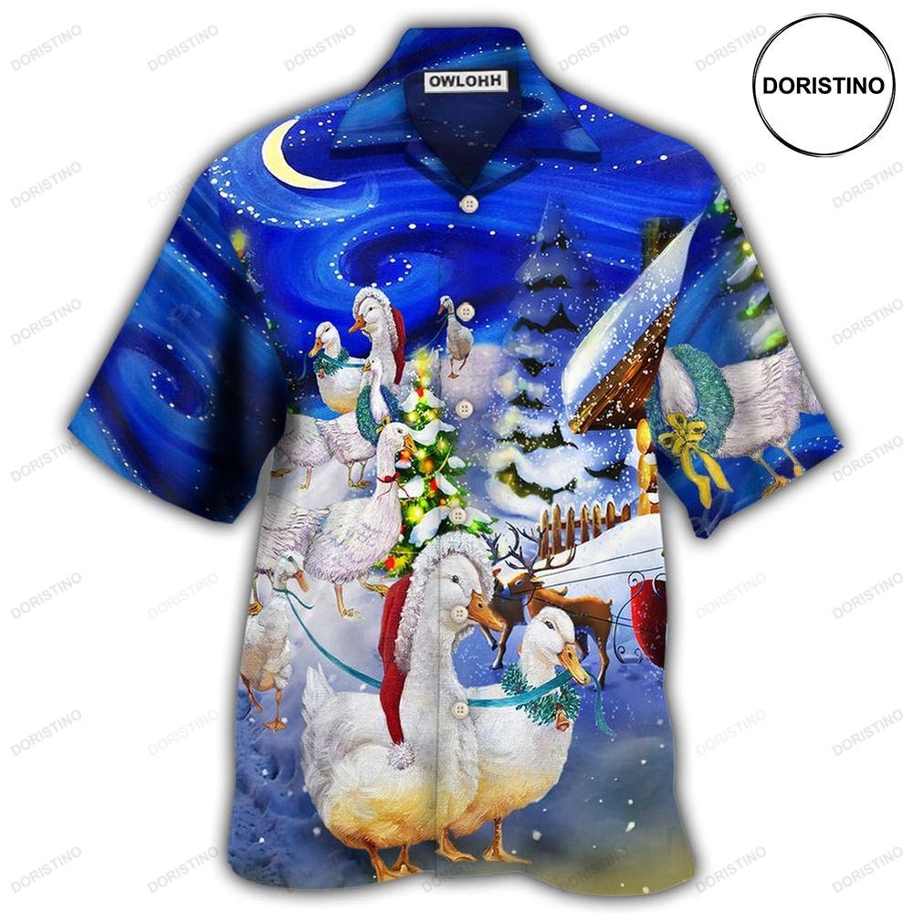 Duck Christmas Light All Night Hawaiian Shirt