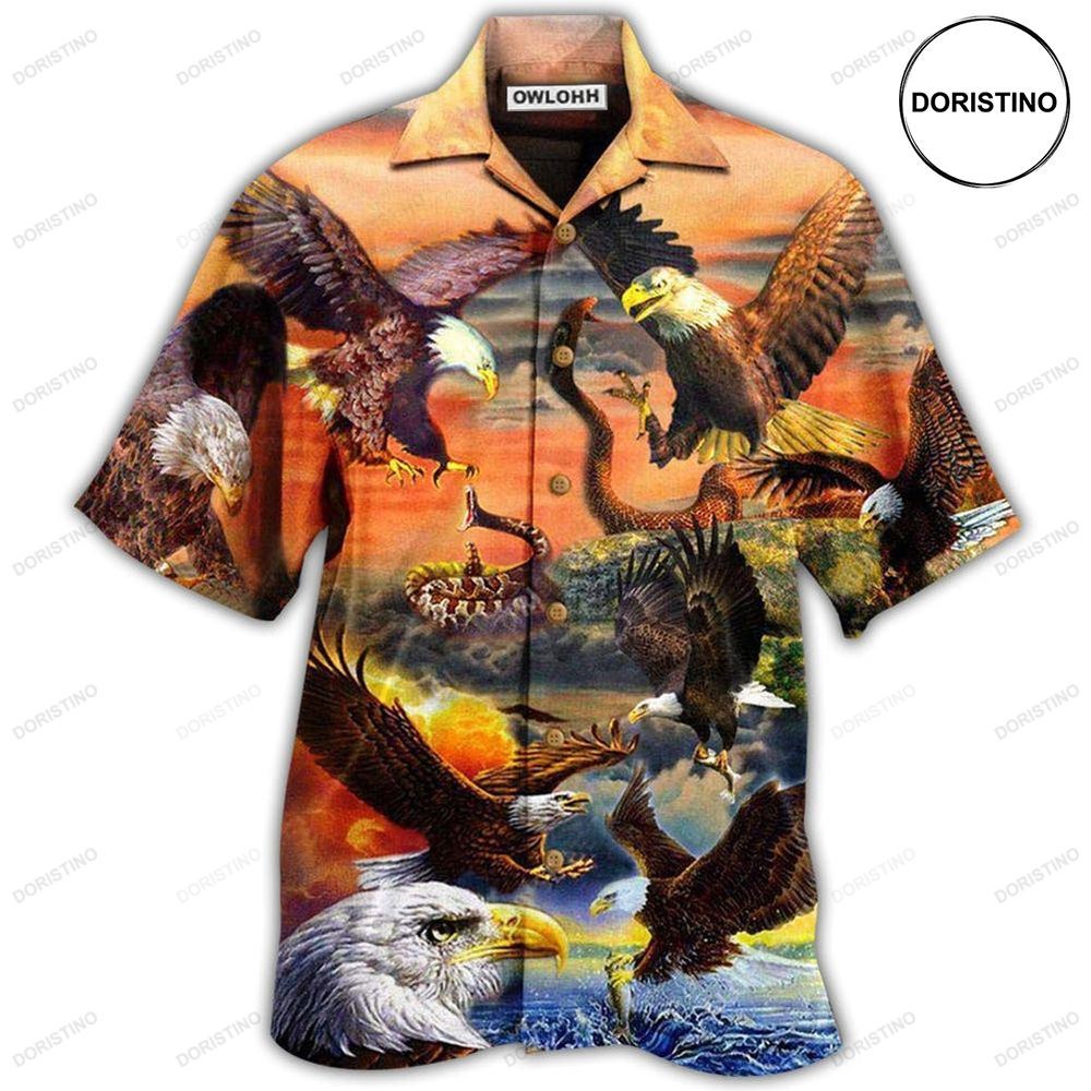 Eagle By Blood A Hunter By Heart A King Of Sunset Sky Limited Edition Hawaiian Shirt