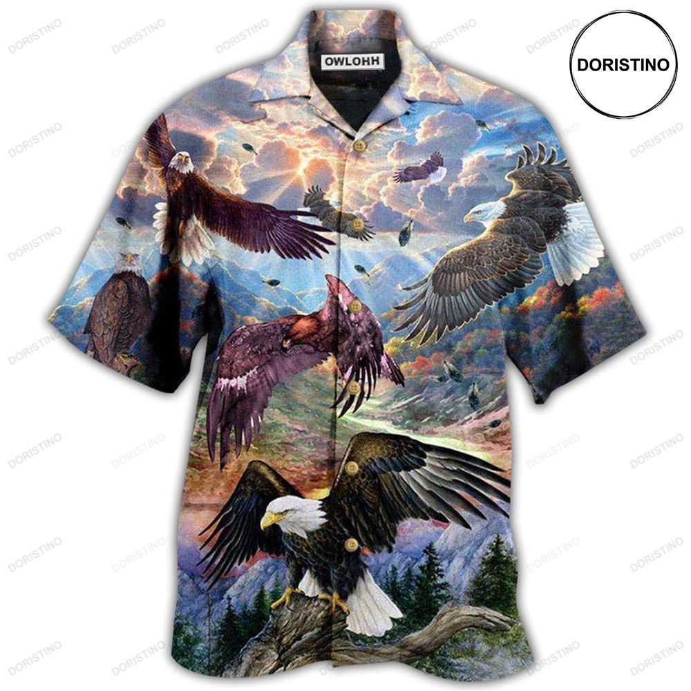 Eagle Spread Wings To The Sky Awesome Hawaiian Shirt