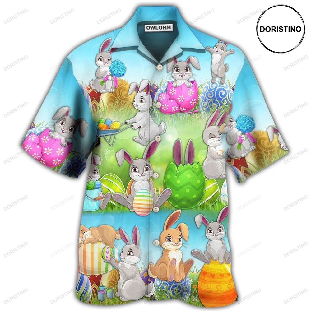 Easter Bunny Colorful Eggs Limited Edition Hawaiian Shirt