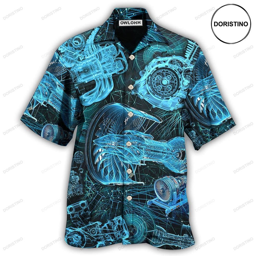 Engine Amazing Blueprint Awesome Hawaiian Shirt