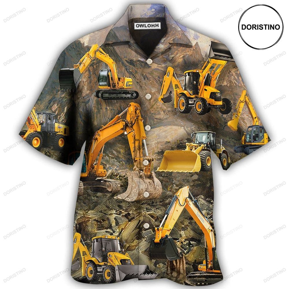 Excavator Mountain Basic Hawaiian Shirt