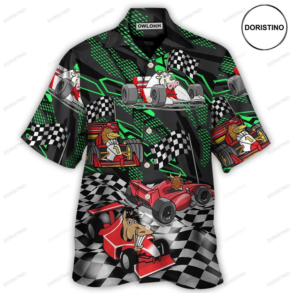 F1 Formula One Animals Racing Car Speed Lover Awesome Hawaiian Shirt