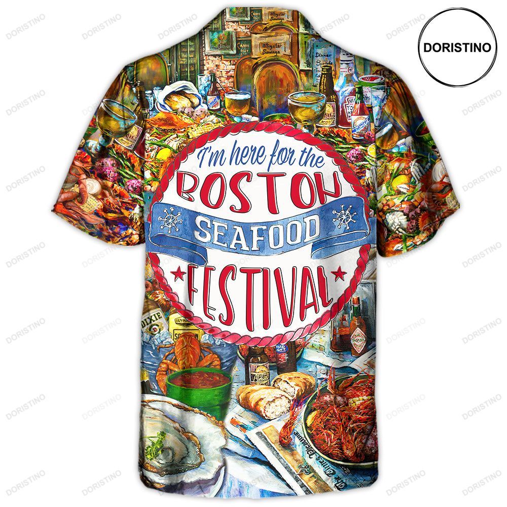 Festival I'm Here For The Boston Seafood Festival Crawfish Food Hawaiian Shirt