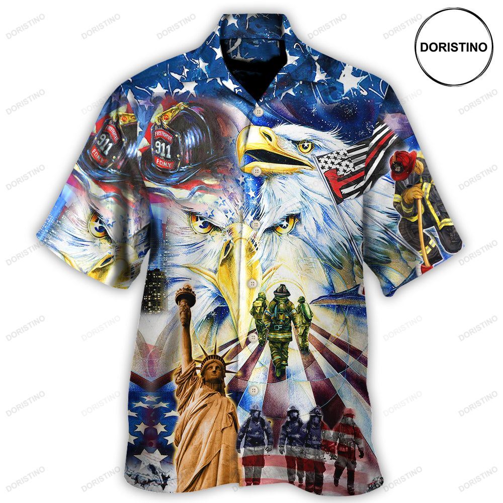 Firefighter America Proud Forever Awesome Hawaiian Shirt