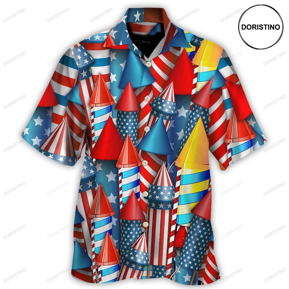 Firework Independence Day Color Awesome Hawaiian Shirt