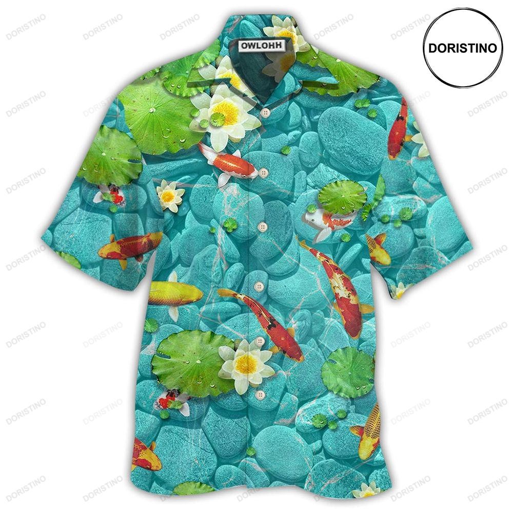 Fish Beautiful Koi Fish With Landscape Limited Edition Hawaiian Shirt