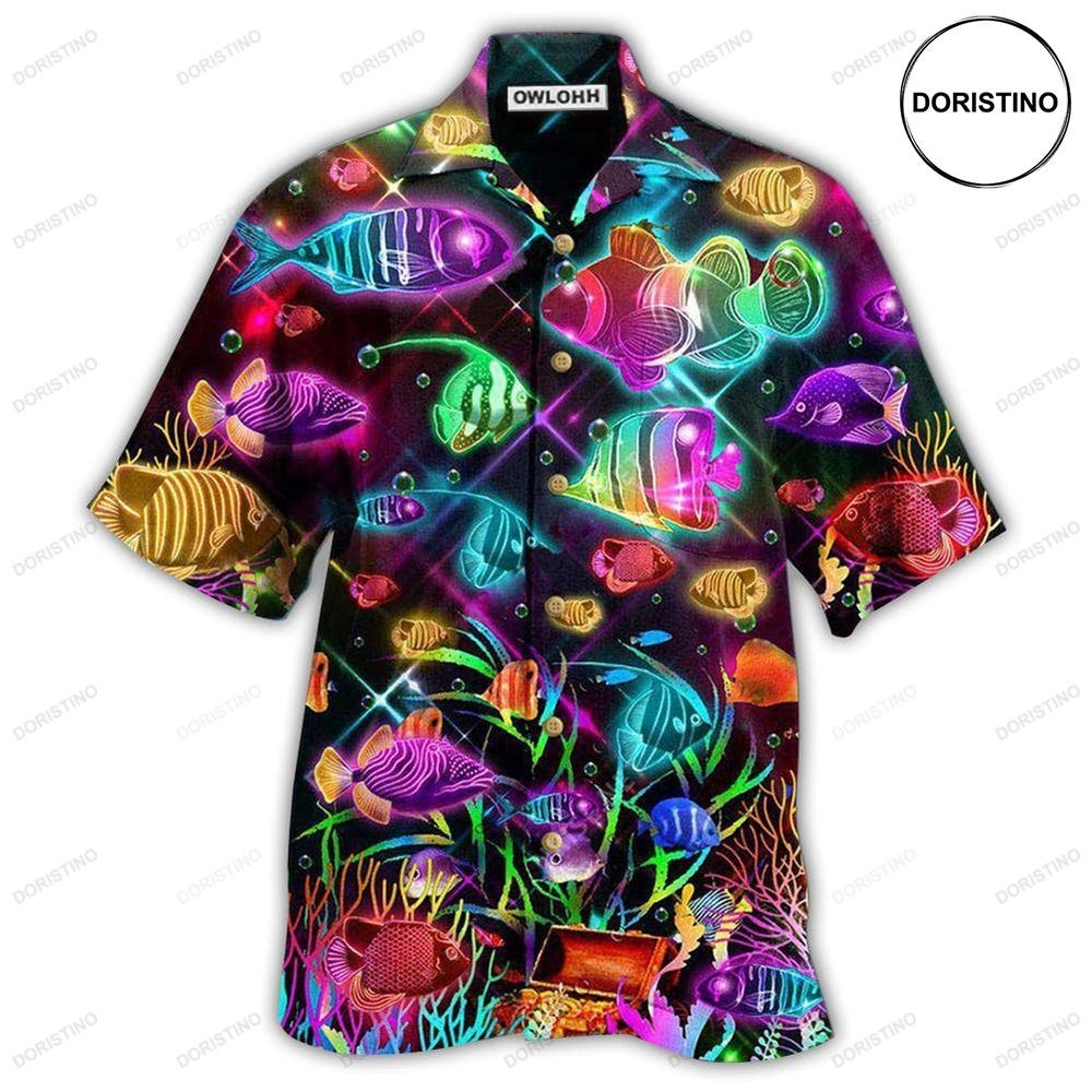 Fish Even Small Fish Are Fish Neon Limited Edition Hawaiian Shirt