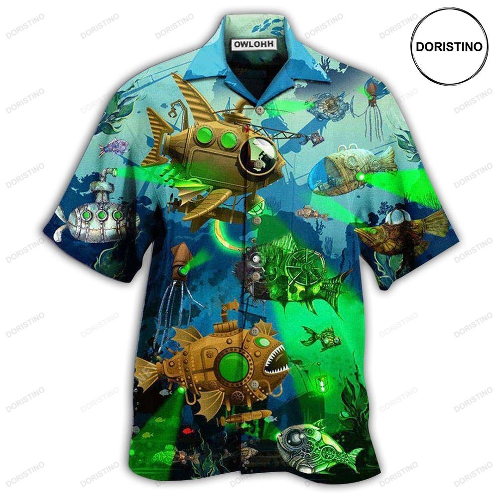 Fish Steampunk Ocean Awesome Hawaiian Shirt