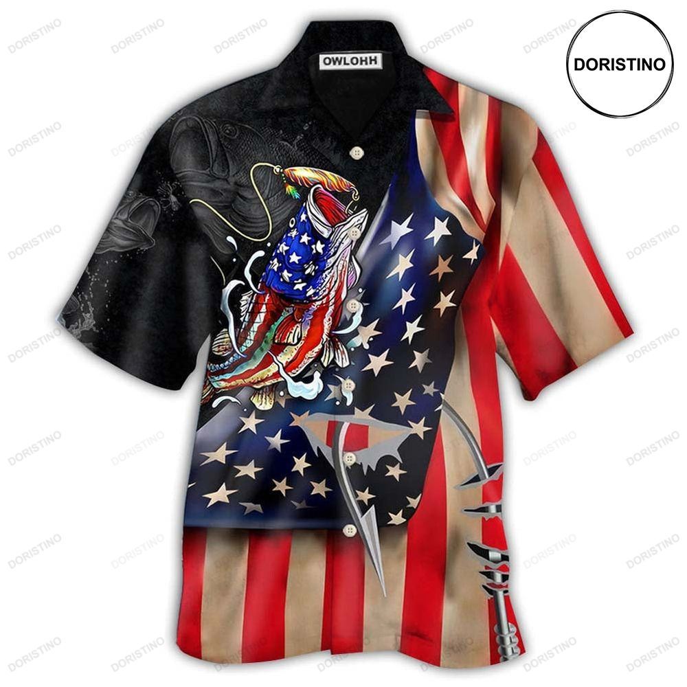 Fishing Bass Fishing America Cool Limited Edition Hawaiian Shirt