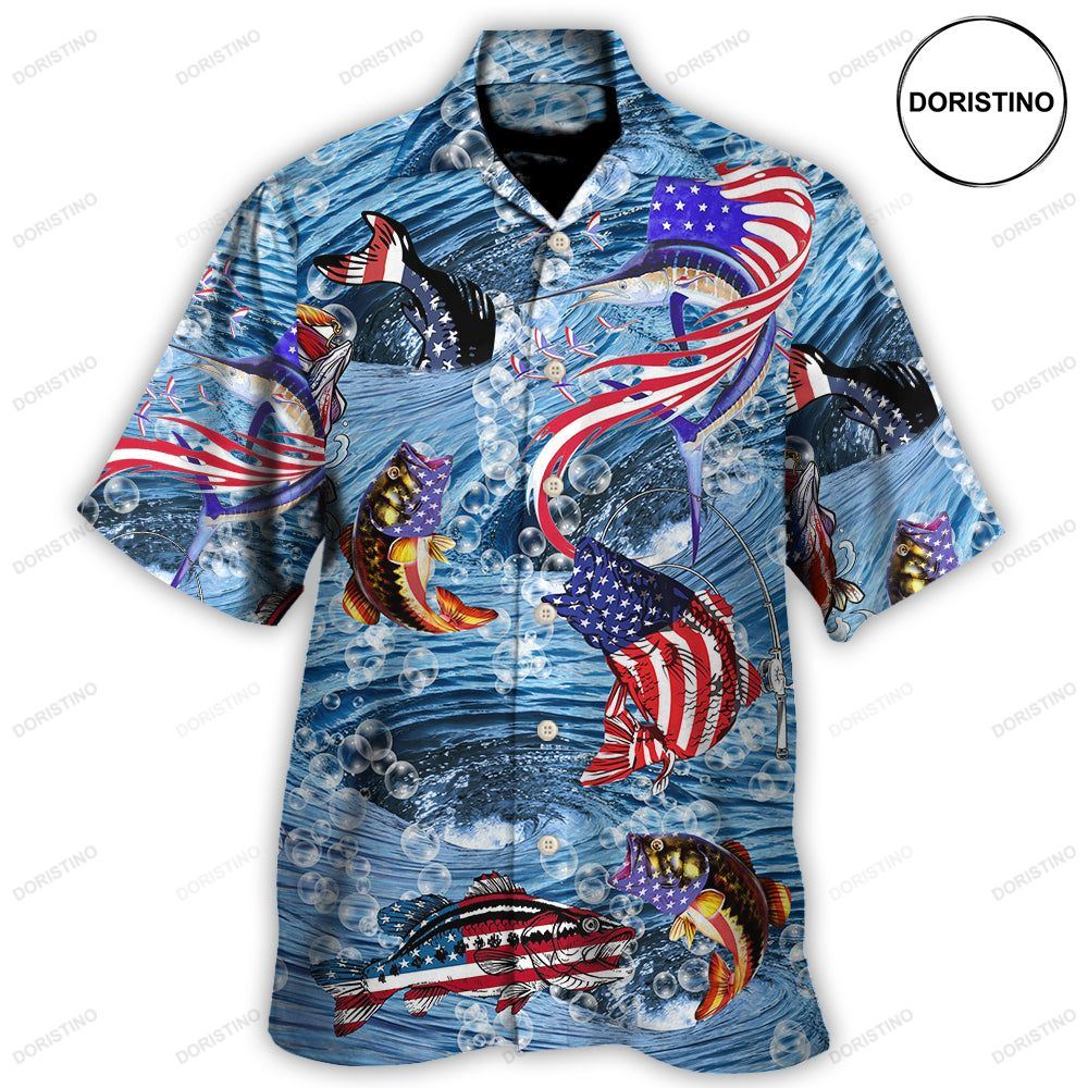 Fishing Hard America Cool Limited Edition Hawaiian Shirt