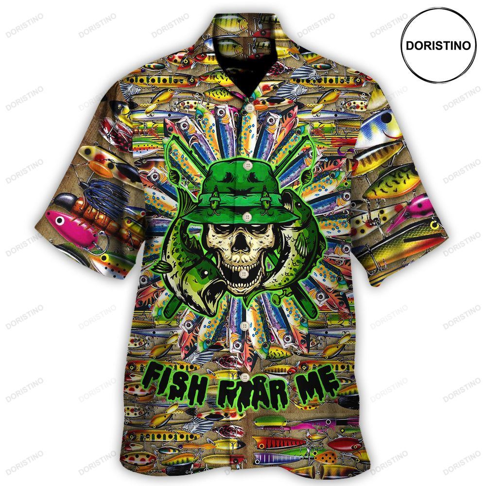 Fishing Just A Man Loves Fishing Skull Cool Limited Edition Hawaiian Shirt