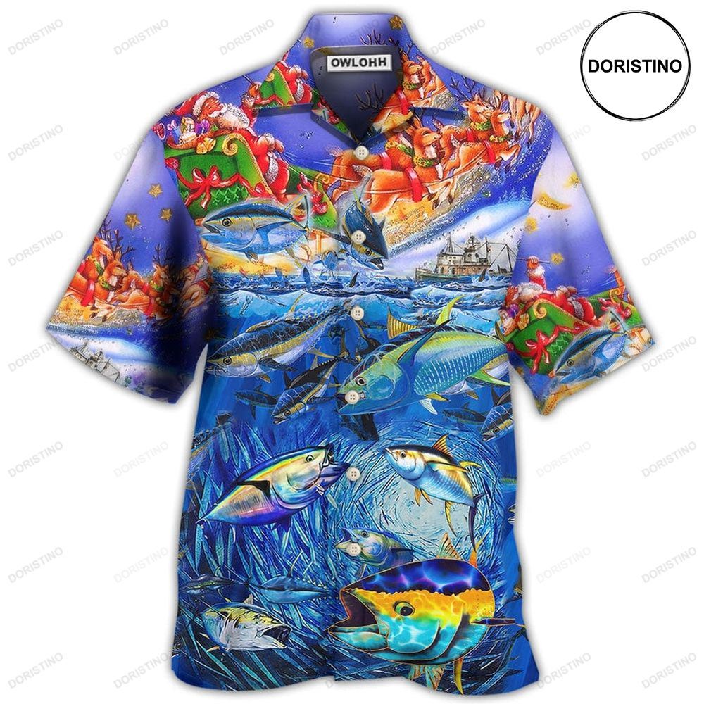 Fishing Santa Claus Love Ocean Awesome Hawaiian Shirt