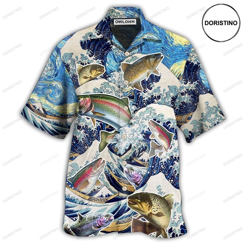 Fishing Trout Fishing Big Waves Limited Edition Hawaiian Shirt