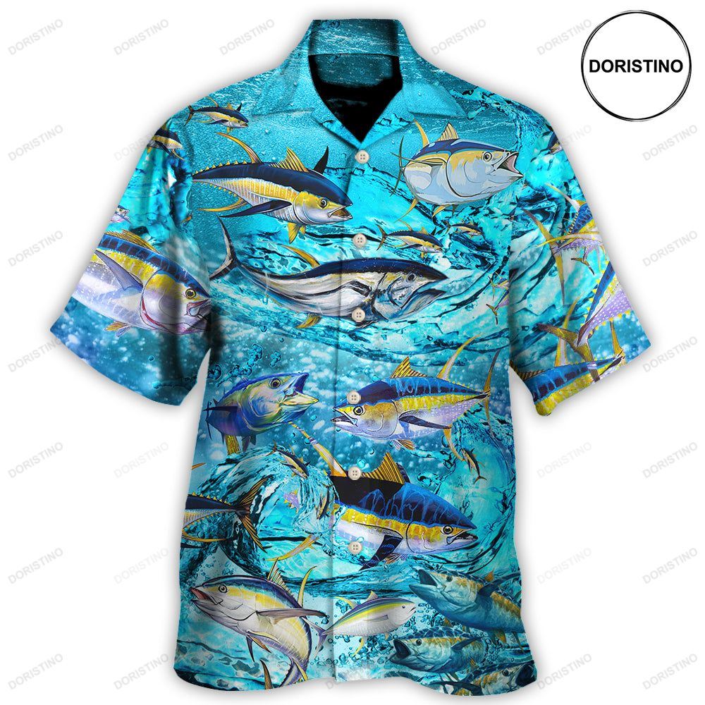 Fishing Tuna Fish In The Blue Sea Awesome Hawaiian Shirt