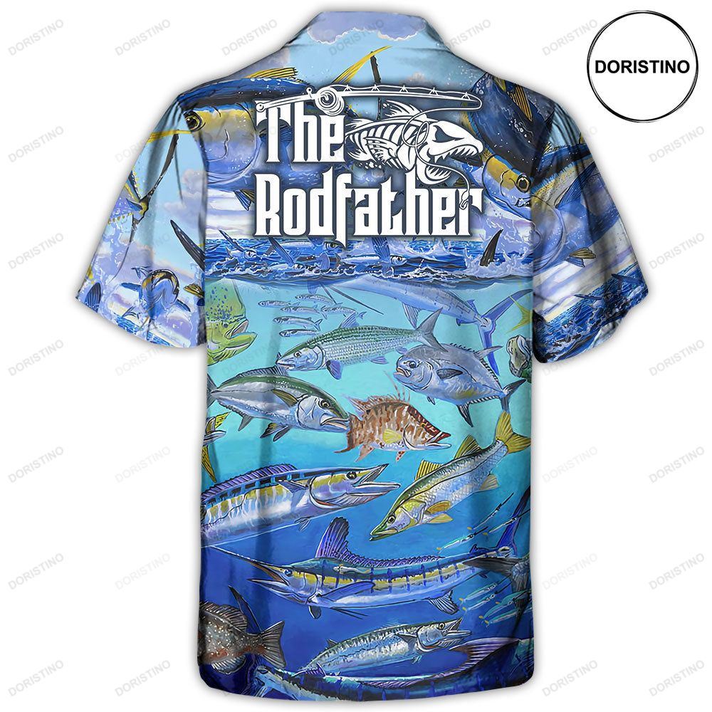 Fishing Undersea The Rodfather Tuna Fish Awesome Hawaiian Shirt