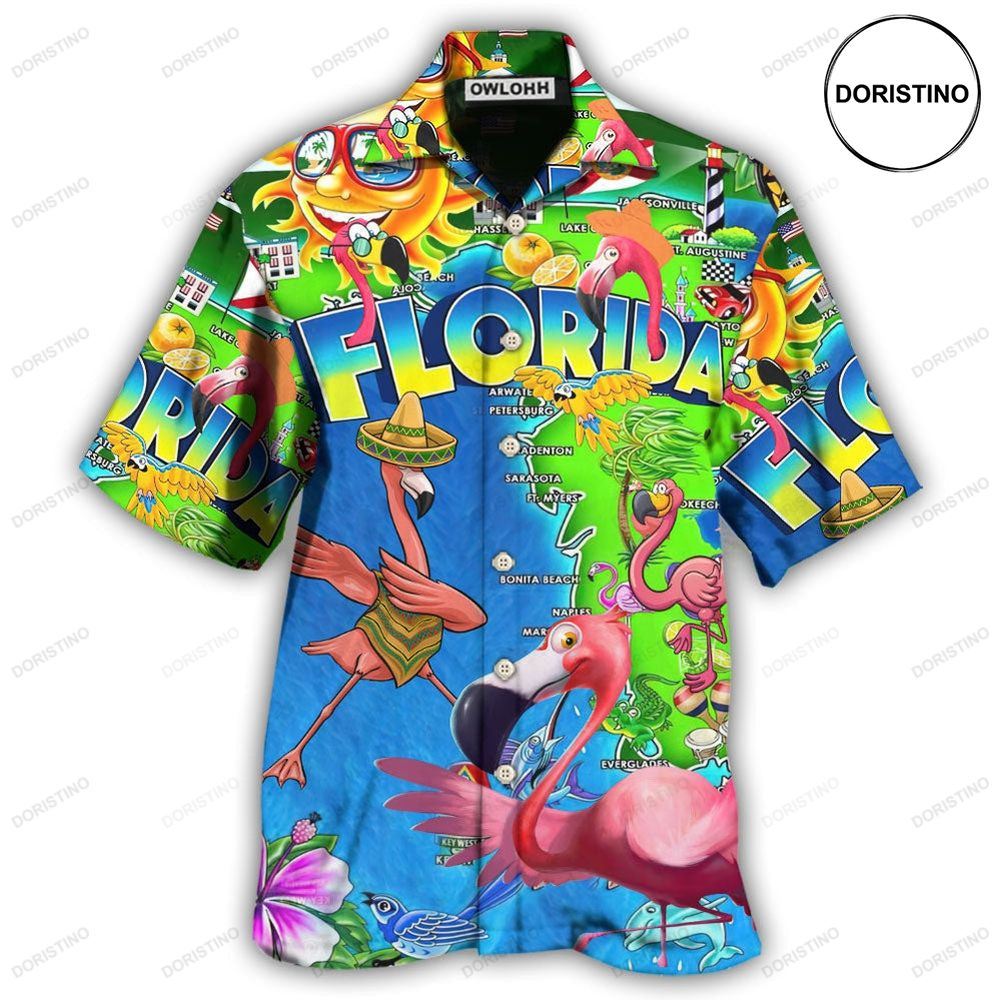 Flamingo Go To Florida To See Flamingo Hawaiian Shirt