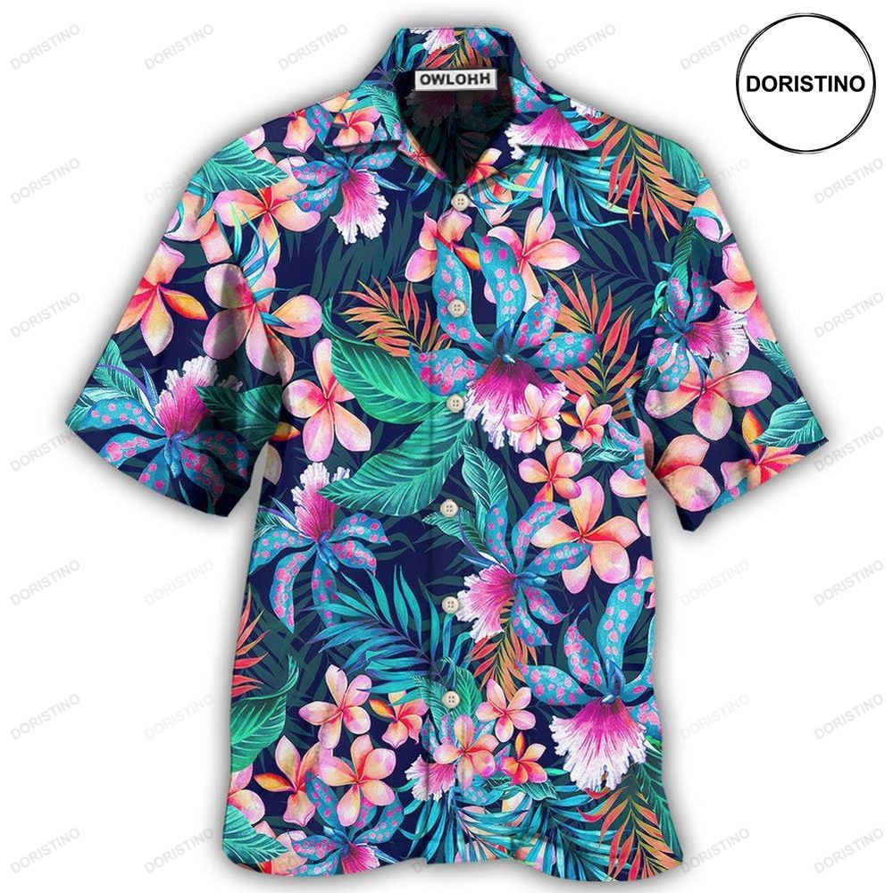 Flower Tropical Floral Aloha Summer Time Hawaiian Shirt