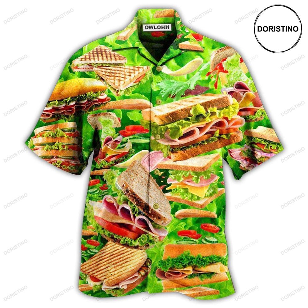 Food All You Need Is Love And A Delicious Tasty Sandwich Hawaiian Shirt