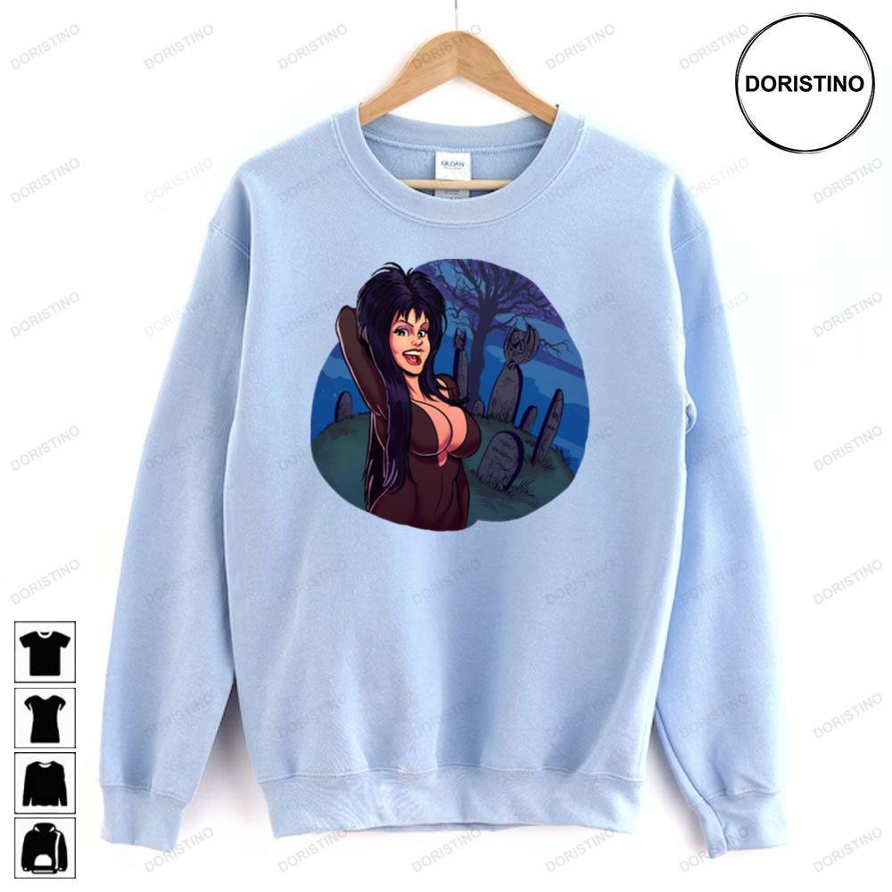 Fuuny Girl Elvira Mistress Of The Dark 2 Doristino Sweatshirt Long Sleeve Hoodie