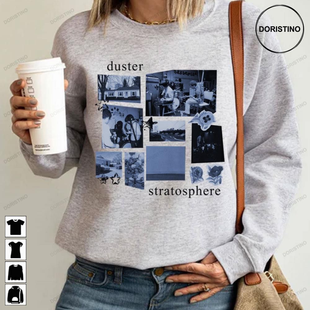 Duster Stratosphere Navy Blue Collage Trending Style