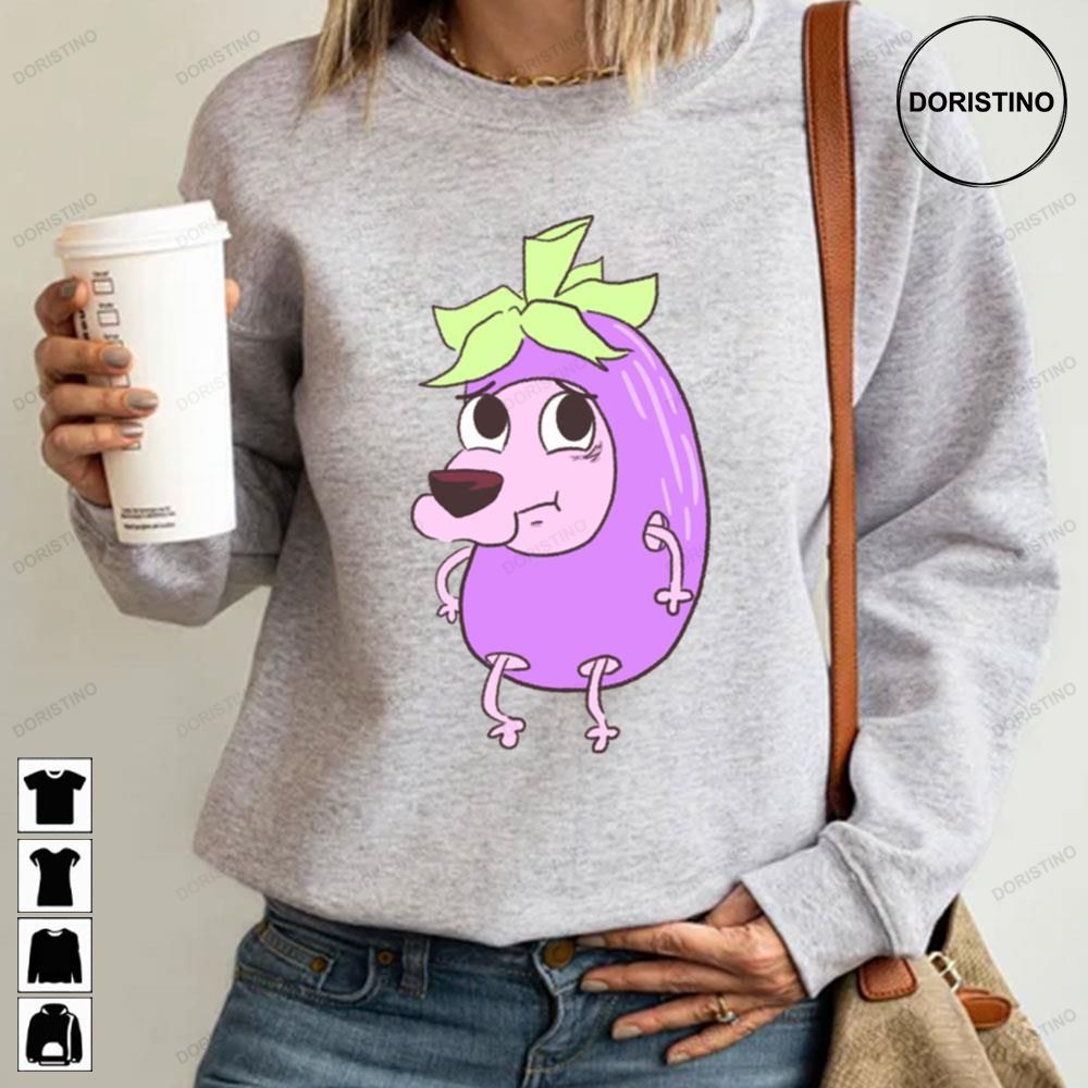 Eggplant Courage The Cowardly Dog Limited Edition T-shirts