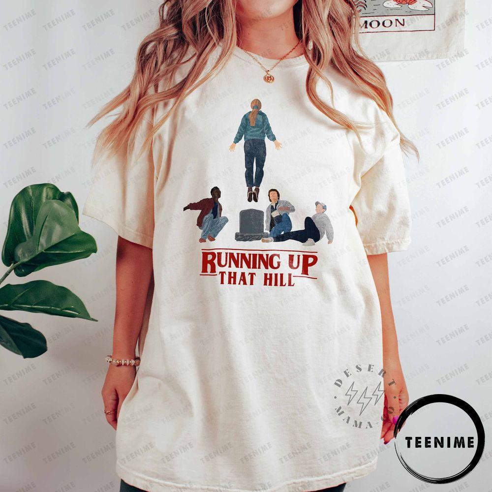 Running Up The Hill Max Mayfield Stranger Things 4 Vintage For Fans Teenime Awesome T-shirt