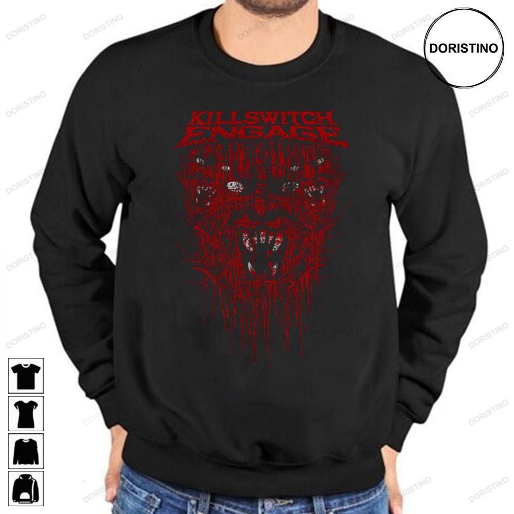 Killswitch Engage Band Red Denja Scar Face Awesome Shirts