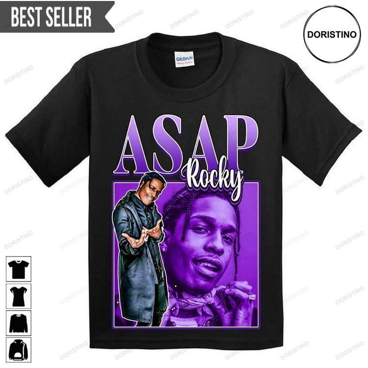 Asap Rocky Rapper Vintage Black Doristino Limited Edition T-shirts